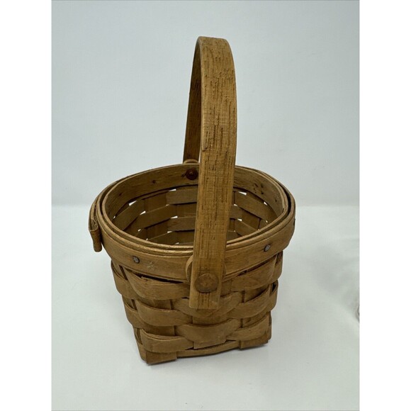 Vintage Longaberger 1985 "Signed" 5" Measuring Basket with Protector 3800BO NICE - Picture 6 of 9